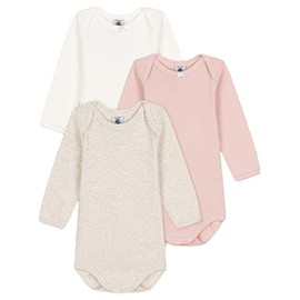 Petit Bateau Baby Girl Striped Bodysuit with Long Sleeves, Variant 1