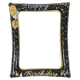 LUOZZY Inflatable Photo Frame Happy Birthday Photo Booth Props Inflatable Selfie Frame Party Decor Favor Supplies - 20Inx27.9In
