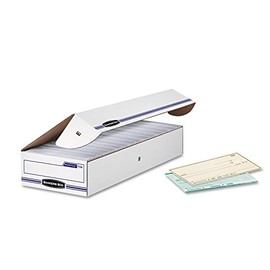 Bankers Box 00706 Storage File, Check/Deposit Slip, 9-Inch x24-Inch x4-Inch , 12/CT, White