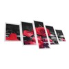 5Pcs Wall Art Painting Set Romantic Red Rose Frameless Painting