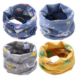 TYFGRT 4 Stück Winddichter Kinderschal, Warmer Kinderschal, Süßer Kinderschal, Weicher Kinderschal, Outdoor-Reisezubehör