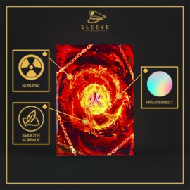 SleeveChief Premium Design Trading Card | Ultra Durable TCG Game Sleeves with Holo- Effect Backprint | Fit as MTG Card Sleeve & More | Standard Size | 100 Pcs