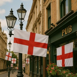 Generise England St George Flag 76cm x 50cm- 2.5ft x 1.65ft – Durable, Lightweight, Indoor/Outdoor Use