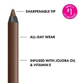 NYX PROFESSIONAL MAKEUP Line Loud Lip Liner, Longwear and Pigmented Lip Pencil with Jojoba Oil & Vitamin E - Rebel Kind (Chocolate Brown)