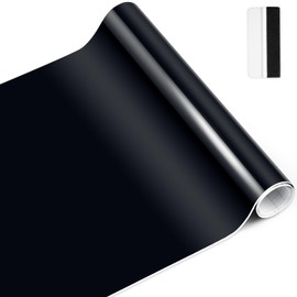 Jimwey Gloss Black Carbon Fiber Vinyl Wrap for Cars Vehicle Auto 1ft x 5ft with Air Release, Free Tool - Squeegee, Car Wrap Vinyl Roll, Vinilo Para Autos, Fibra De Carbono Para Carro