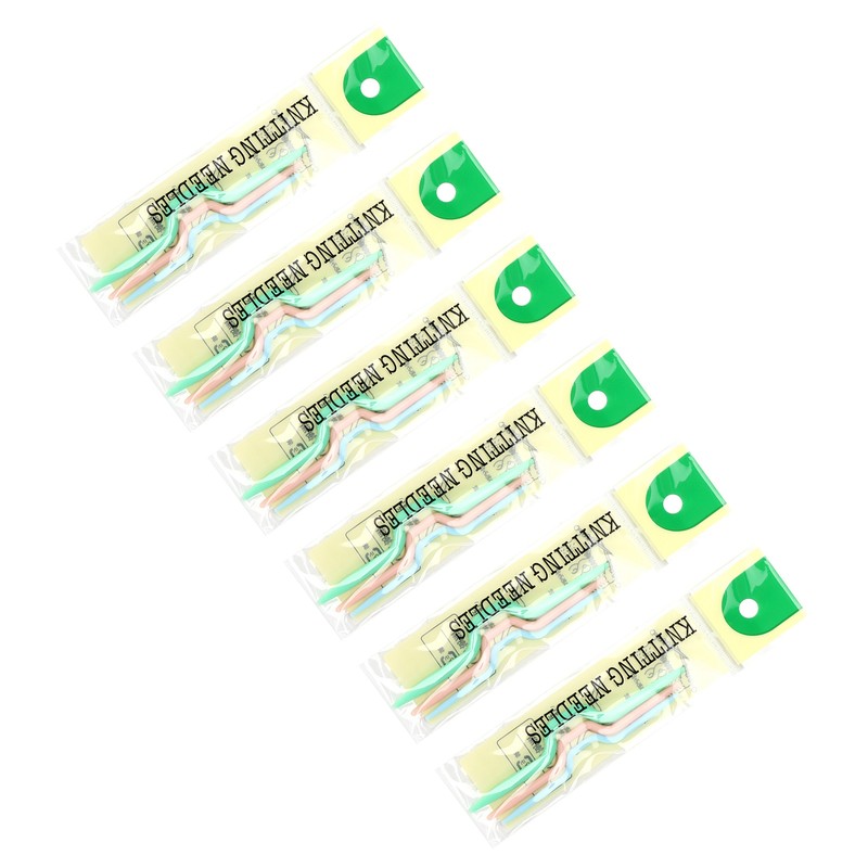 150Pcs Knitting Cable Needles 3 Sizes Smooth Durable Crooked Needle