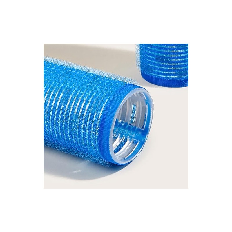 Blue Self Grip Hair Rollers, Heatless Hair Roller Sets with