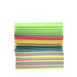 GUMTAPE Lined Sticky Notes 76 mm x 76mm, 4 Pads of 100 Sheets/Pad, Rainbow Neon Mix Sticky Notes 11501/04. Cute Mixed Colour for Office/Home/Kitchen/Baking/School(4 Pads)