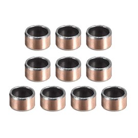 sourcing map Sleeve Bearing 8mm Bore x 10mm OD x 6mm Length Plain Bearings Wrapped Oilless Bushings 10pcs