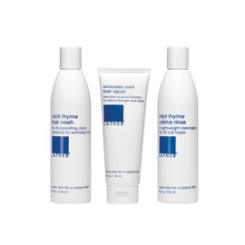 LATHER Appoint-Mint - Gentle Daily Moisturizing Shampoo, Detangler Conditioner & Leave-In Conditioning Mask Set - Sulfate-Free for All Hair Types