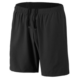Men's Sports Shorts, Quick-Drying Shorts with Zip Pockets, black