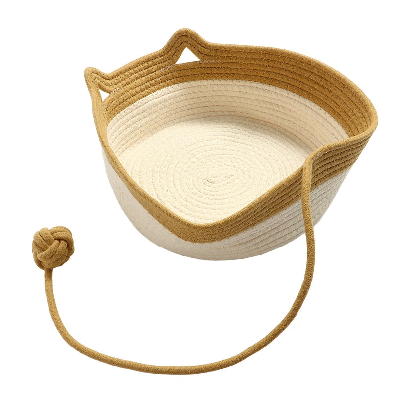 Handwoven Cotton Rope Cat Bed Multifunctional Exquisite Comfortable Cat House