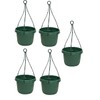 Austin Planter, Plastic Hanging Flower Pot, (7 inch, Hunter Green