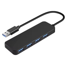 USB Hub 4-Port 3.0, Hot Swappable, Plug and Play, 1000mA per Port, Black