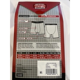 WRANGLER MENS COOL COTTON BOXER BRIEFS SIZE Small 3 PACK 6 INCH INSEAM STRETCH