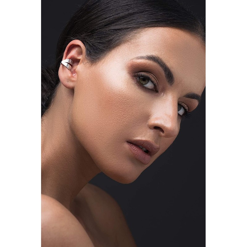 Gold Sterling Silver Ear Cuff Earring, Greek Ear Cuff for