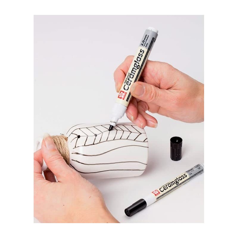 SAKURA - Pen-Touch Ceramglass - Yellow Fine 1mm