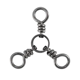 Dr.Fish 50 Pack 3 Way Swivel Fishing Tackle 30-220Lb Catfish Swivels Three Way Rigs Freshwater Saltwater Catfish Tackle (#5(40Lb)-50pk)