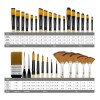 32 Kit De Pinceles Dibujo Para Gouache/pinturas Oleo Wooden Color