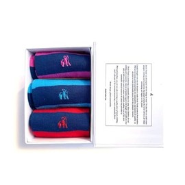 SWOLE PANDA | Luxury Super Soft Bamboo Socks For Men, Multicoloured Stripes, 3 Pack, Size 7-11