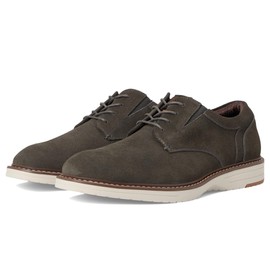 Nunn Bush Men's Griff Plain Toe Oxford Lightweight and Comfortable for All Occasions Suede Leather Lace Up, Grey, 13