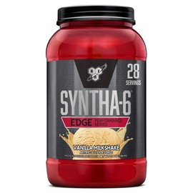 BSN BSN SYNTHA-6 Edge Protein Powder, Vanilla Protein Powder with Hydrolyzed Whey, Micellar Casein, Milk Protein Isolate, Low Sugar, 24g Protein, Vanilla Milkshake, 28 Servings