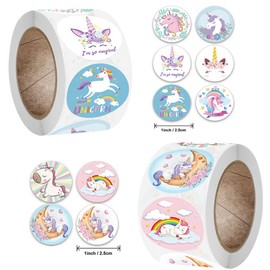 Pack of 1000 Unicorn Stickers, Unicorn Sticker Set, Children's Unicorn Stickers, Unicorn Roll Stickers, Unicorn Reward Stickers, Animal Reward Stickers, Decoration Stickers, Party Gifts