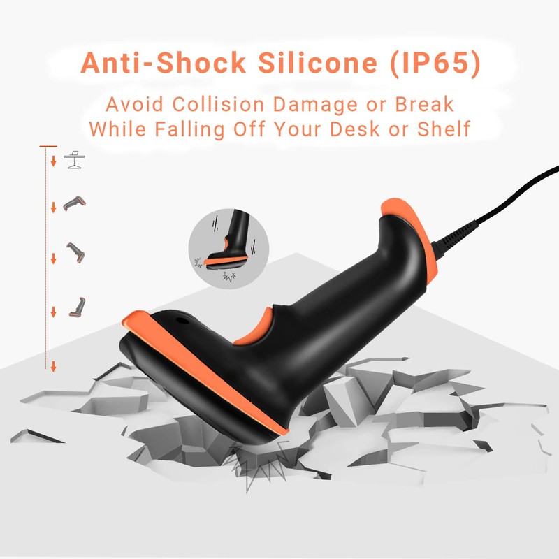 Tera Barcode-Scanner 1D Laser USB Wired Kabelgebunden Handheld Barcodescanner Handscanner