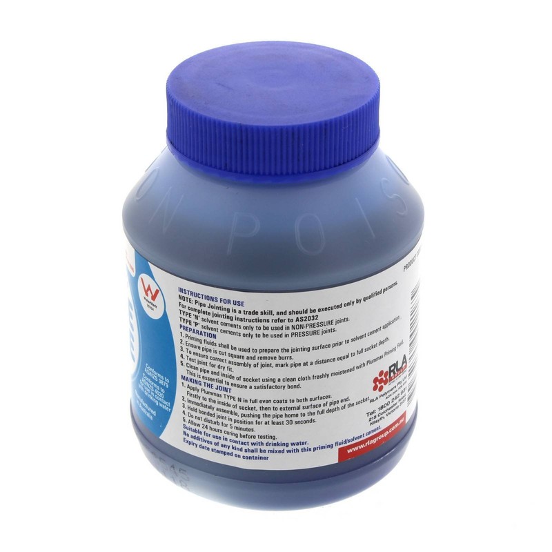 Stormwater Cement PVC Non Pressure Blue 250ml Fitting Glue Repair