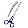 Premium-10" Vinyl Grip Locking Straight & Curved Hemostat-Hemostat Forceps- Stainless