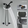 LIWEIKE Matte Black 2 Handle Shower Faucet, Two Handles Shower