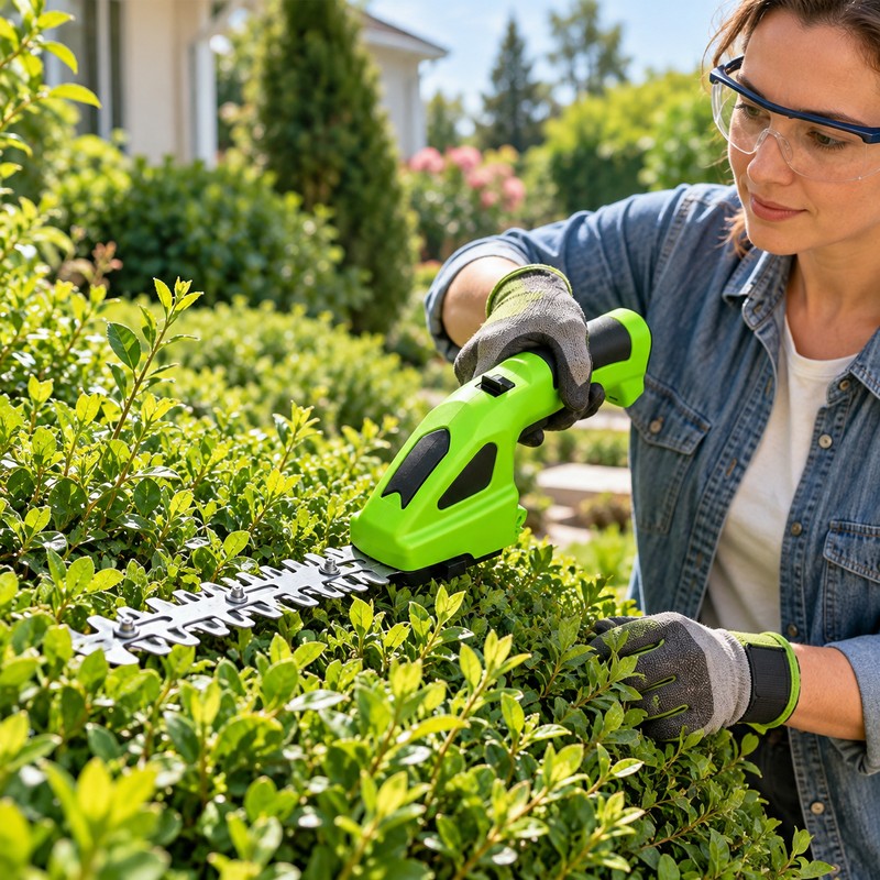 2-in-1 Cordless Grass Shears for Lawn Edging & Hedge Trimming