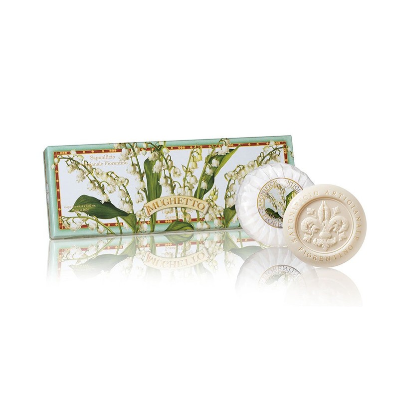 Lily of the Valley Soap, Round, 3 Pieces Each 100