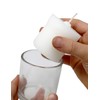 White Votive Candles in Clear Glass Jar 24 Hour Long