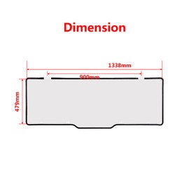 Gihdfer Clear Rear Windshield Scratch Resistant Compatible with 2013+ Polaris Ranger XP 900/2014+ 900 Crew /XP 1000 /1000 Crew/1000 Diesel/Diesel Crew/570/570 Crew