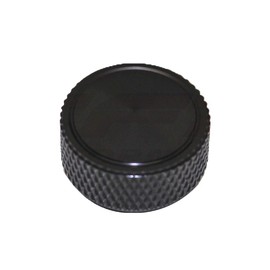 Aluminum Knurled Air Cleaner Nut 1/4-20" Black Steel (Black)