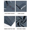 Mens Textured Polo Shirts Long Sleeve Casual Collared Pullover Knit
