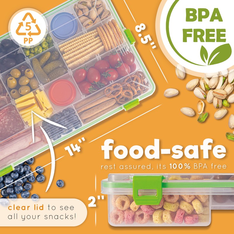 Create-ables Reel Bites BPA Free Large Snackle Box Container for
