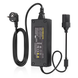 JIZZU 180W 15A KFZ Netzadapter Spannungswandler 230V Auf 12V, Adapter Zigarettenanzünder Steckdose Netzteil Adapter AC auf DC für Reifenfüller, Kühlbox und Andere Autogeräte