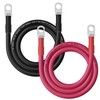 2AWG Battery Cable with 3/8" Terminals, 2 Gauge Pure Copper