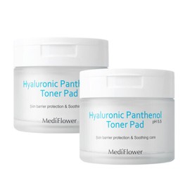 Hyaluronic Panthenol Toner Pads 180ml 60 Pads 1+1 Hydration/Soothing/Mildly Acidic/Embossed Pads / 히알루로닉 판테놀 토너패드 180ml 60매 1+1 수분진정약산성엠보싱패드