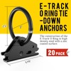 Eapele 20pcs Steel E-Track O Ring Tie-Down Anchors, Secure Cargo