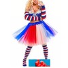 LDFWAY 4th of July Women's 4-Piece Costume Set, Red White