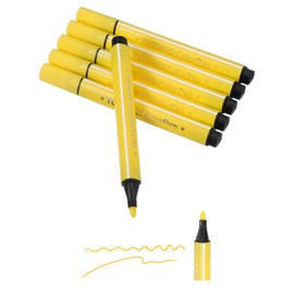 PATIKIL Colored Markers, Yellow 6 Pack Washable Coloring Drawing Doodling Markers Broad Line Art Marker Water Color Pens Set for Adult Coloring Books Sketching