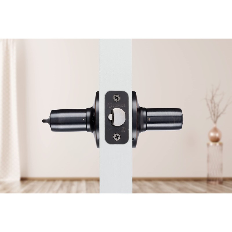 BRINKS – Transitional Keyed Entry Wave Door Lever, Tuscan Bronze