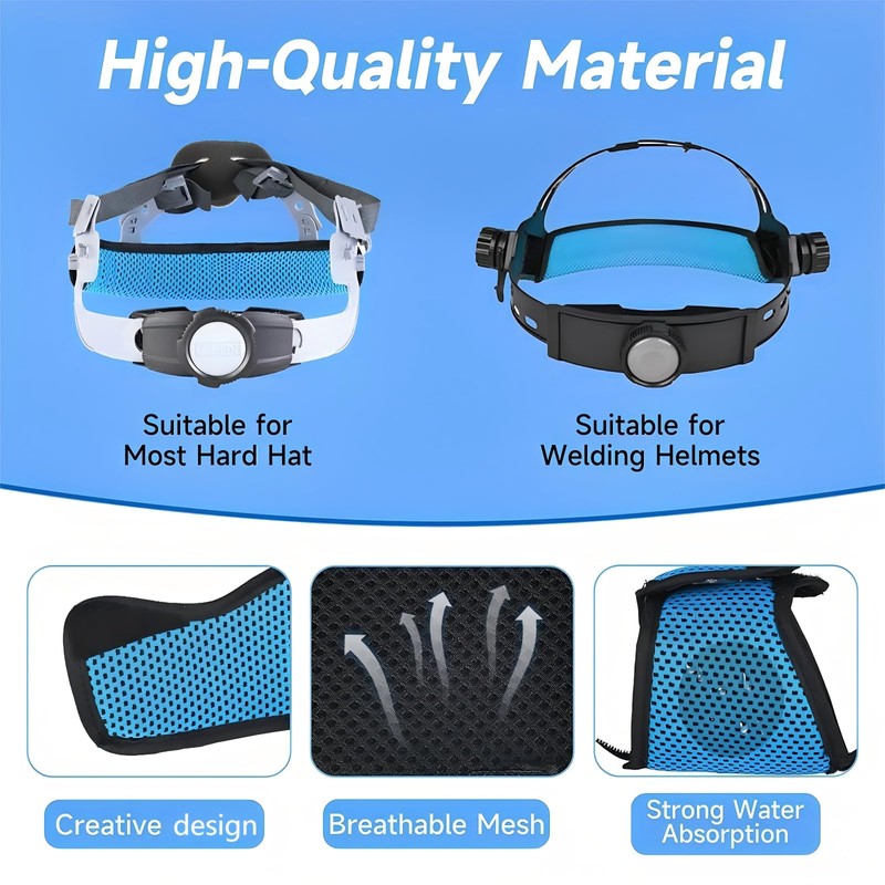SUTETLW 10 PCS Hardhat and Safety Helmet Sweatband, Flame-Resistant, Unique