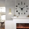 Mintime Modern Frameless DIY Wall Clock Large 3D Wall Watch
