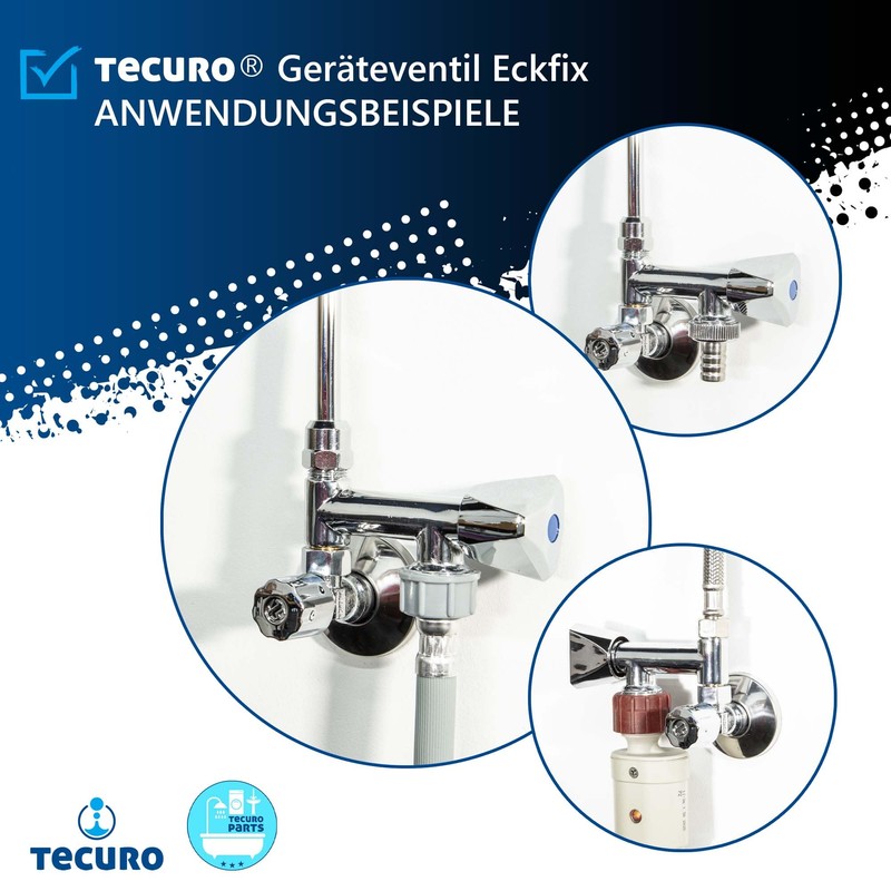 tecuro 22255 Corner Fix Device Valve for Mounting on Angle