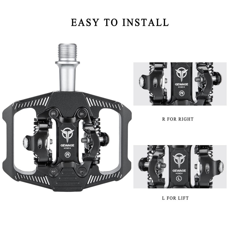 Mountain Bike Pedals - Dual Function Flat and Clipless Pedal