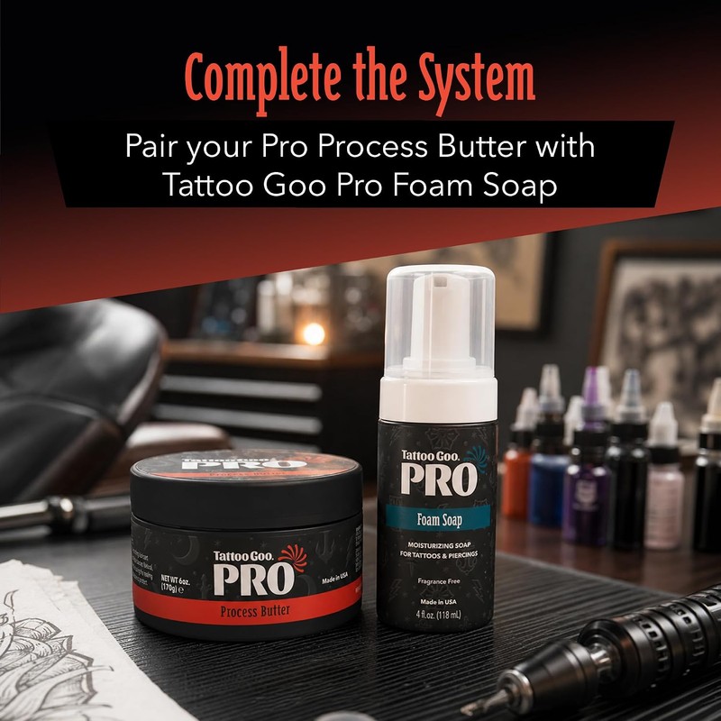 Pro Series Tattoo Process Professional Butter Processing Before + During